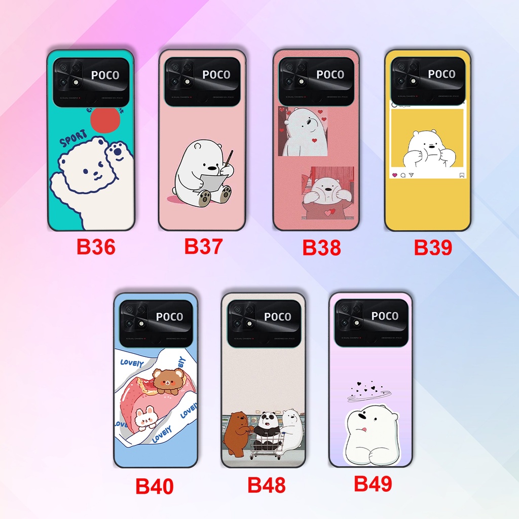 Ốp lưng Xiaomi Poco C40 gấu hồng siêu dễ thương đẹp thể thao giá rẻ