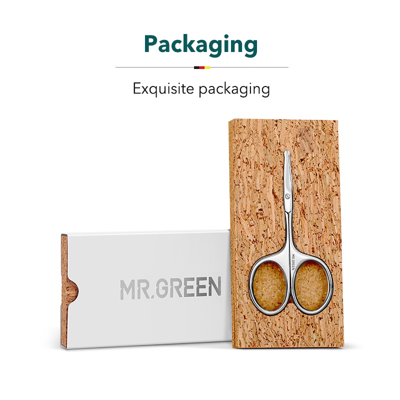 MR.GREEN Kéo tỉa lông mũi đầu tròn làm từ thép không gỉ cao cấp