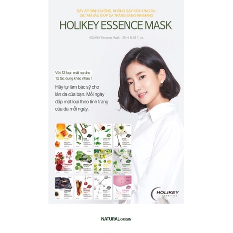 Mặt Nạ Trà Xanh Giảm Mụn - Làm Trắng Da HOLIKEY Grean Tea Essence Sheet Mask 25ml- 3W020