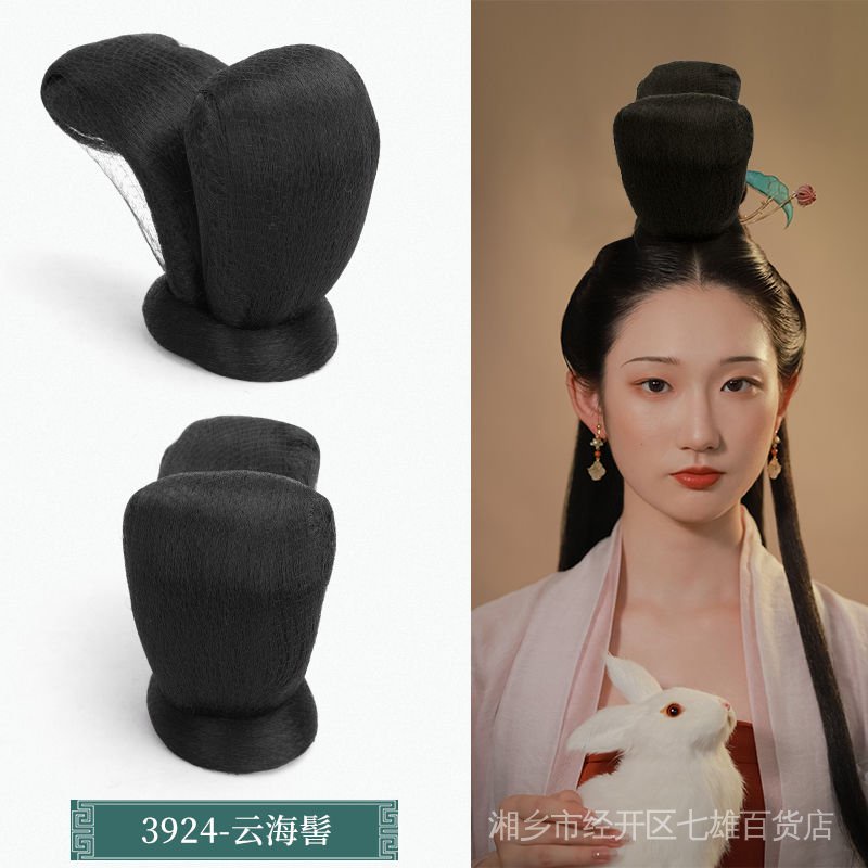 Búi Tóc Giả Một Mảnh Dạng Ấn Dễ Phối Đồ Hóa Trang Hán Phục Cổ Điển Qin Hanqu 7097 QEKX