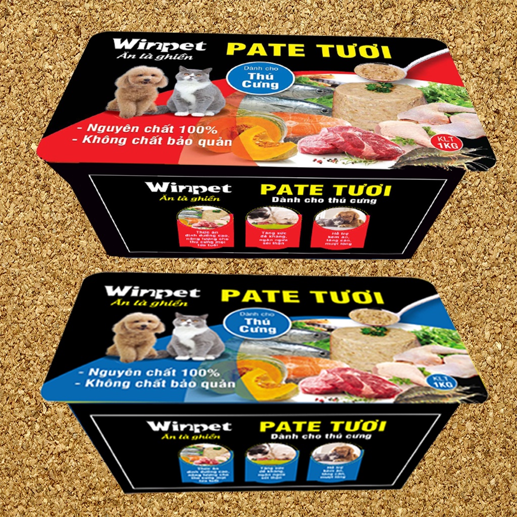 Pate TƯƠI Win Pet Dành Cho Chó Mèo Biếng ăn 500g đến 1Kg - Ship siêu tốc