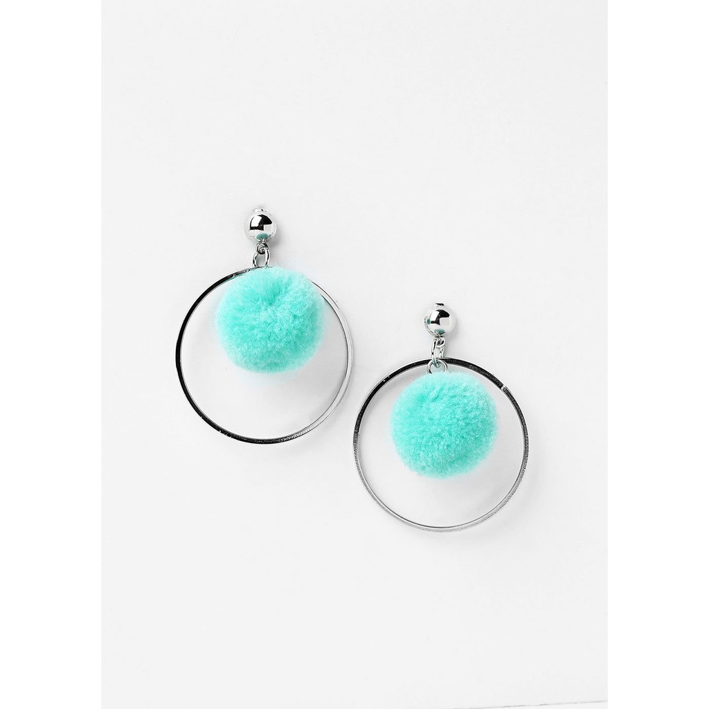 [THANH LÝ] BÔNG TAI SHOP MISS A Circle Pom-Pom Earrings