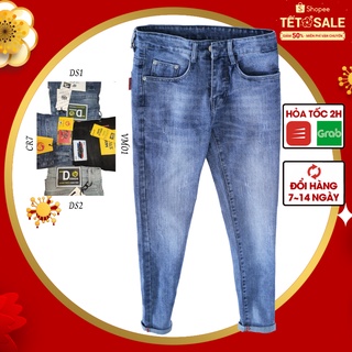 Quần jeans nam Kboy Shop Quần jean xước nhẹ gối ống ôm chất bò cao cấp vải mềm mịn hợp dáng - VM01 / CR07 / DS1 / DS2