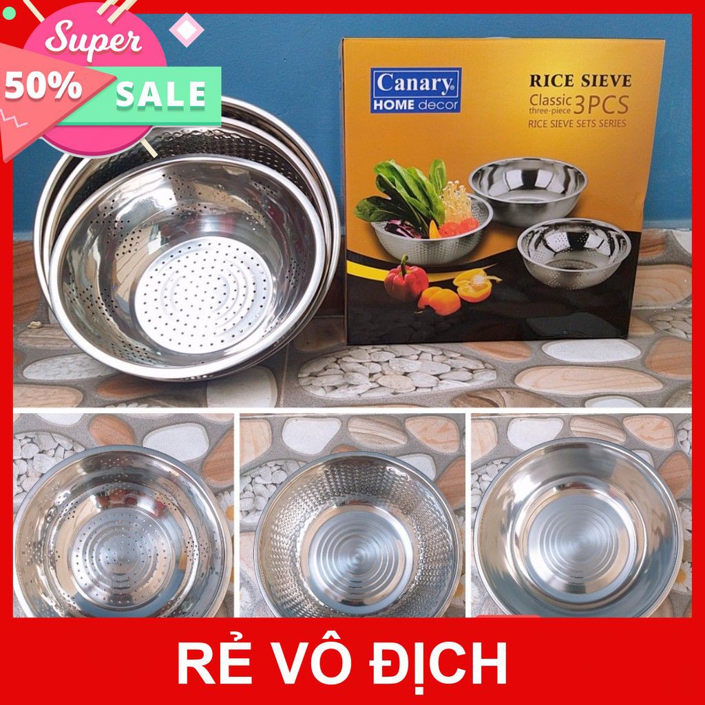 [5❤️][FREESHIP]BỘ 5 TÔ INOX CAO CẤP NHÀ BẾP CÓ VẠCH CHIA XUẤT NHẬT NHIỀU SIZE [HCM]