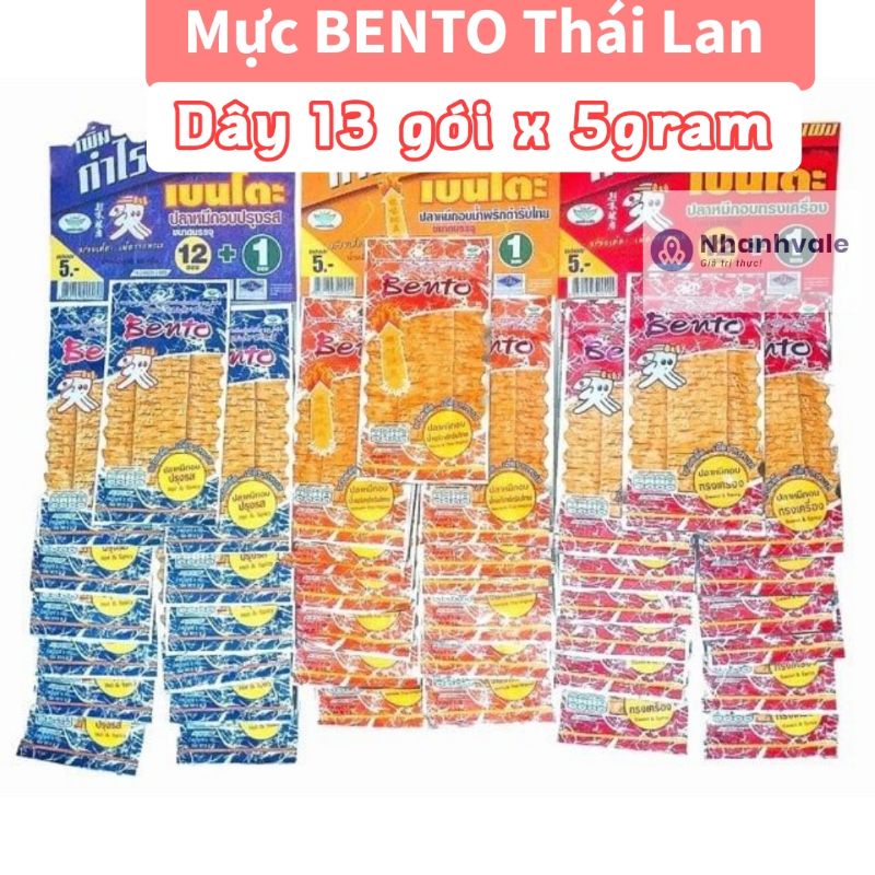 [Dây 13 gói] Mực bento thái lan gói 5g có 3 vị lựa chọn