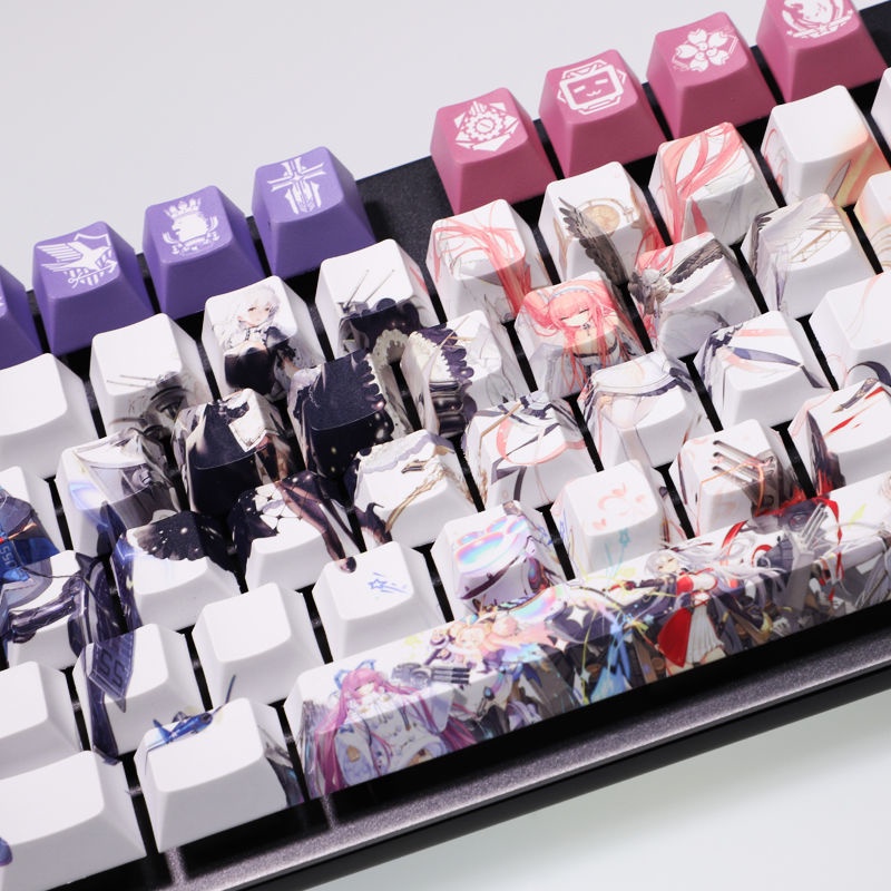 PBT Azur Lane Keycap Game di động Anime Girl Cá tính Dễ thương Bàn phím cơ Keycap Game Keycap 61/87/104 Phím
