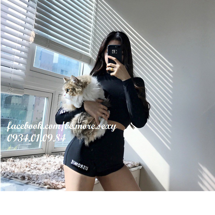 Đồ bơi dài tay Hàn Quốc croptop USRONNIE | BigBuy360 - bigbuy360.vn