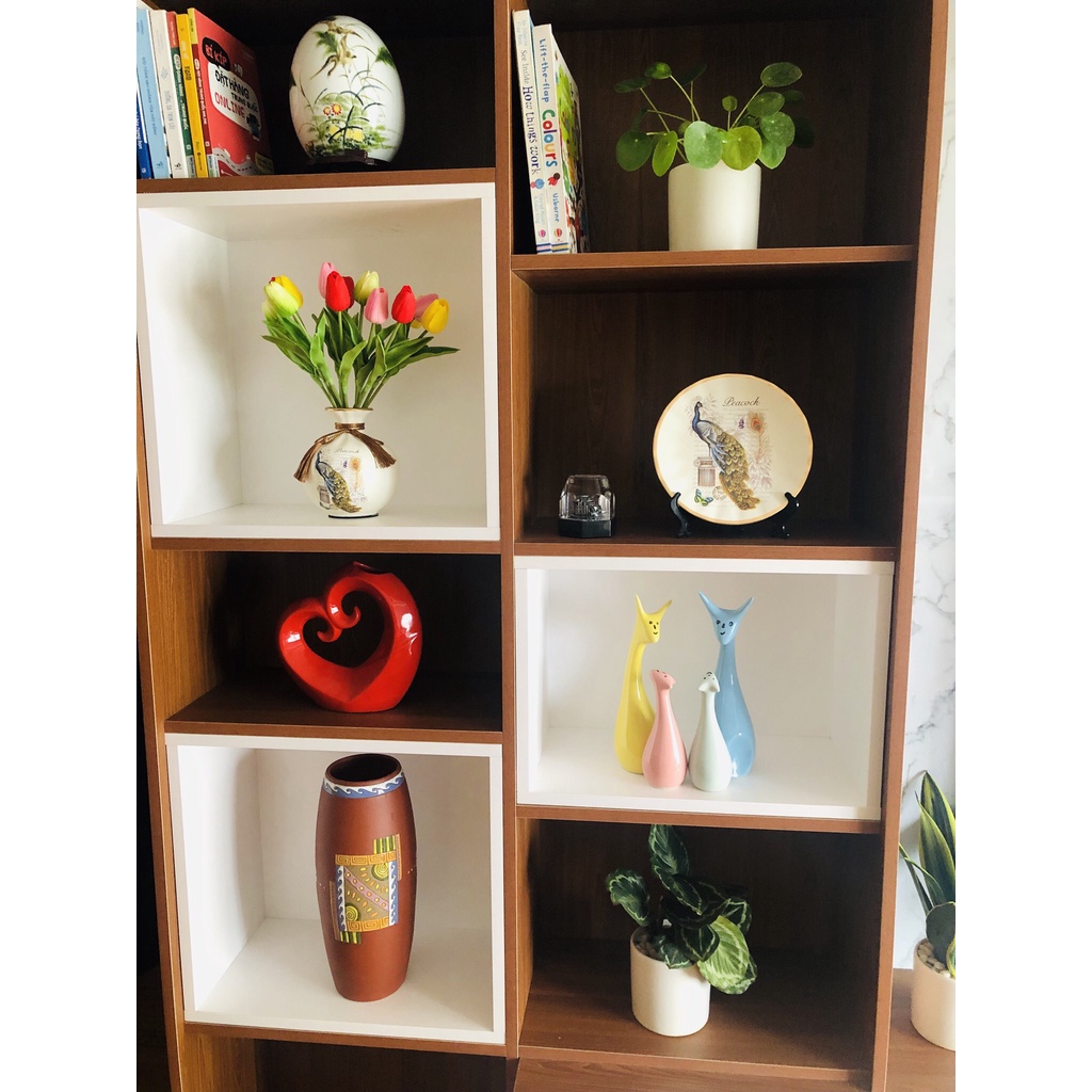 Bộ tượng sứ gia đình hưu nai 4 người siêu đẹp biểu tượng của hạnh phúc decor phòng khách