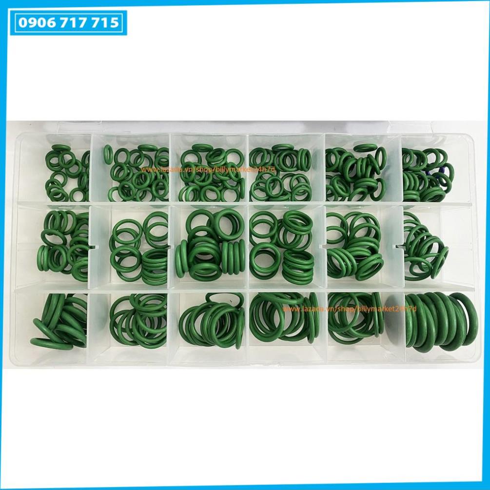 Hộp Ron, gioăng, doang, phom, pon cao su 270 chiếc, 18 kích cỡ