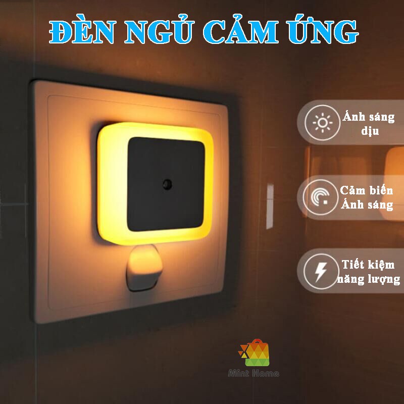 Đèn ngủ Ô Vuông Led cảm ứng tự động tắt mở không dây, gắn cầu thang, nhà bếp, phòng tắm