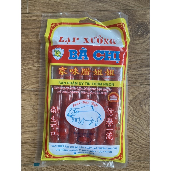 Lạp xưởng Bà Chị loại đặc biệt gói 250g