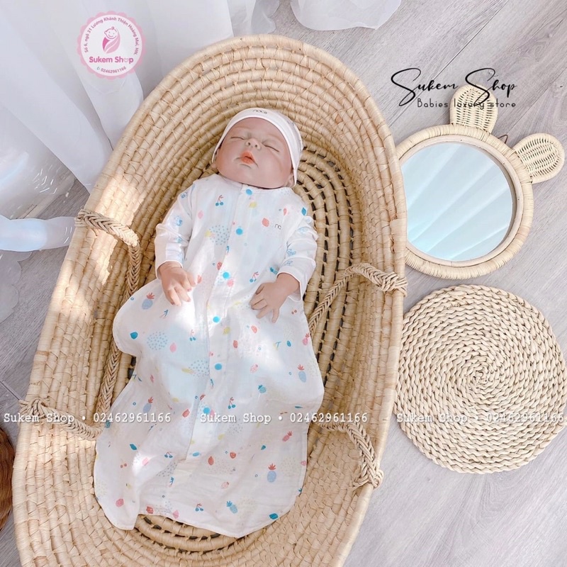 Túi ngủ xô Nous thông thoáng, mềm mịn cho bé