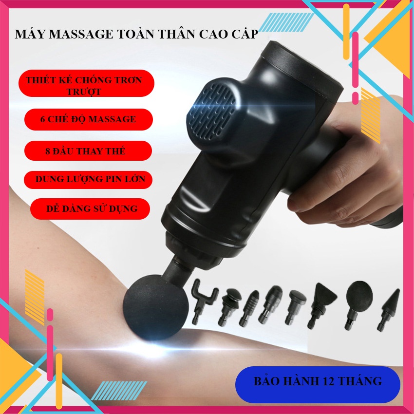 Máy Massage Cầm Tay Cao Cấp Kingtech Kh-720 - 20 Cấp Độ, Hỗ Trợ Mát Xa Chuyên Sâu, Giảm Đau
