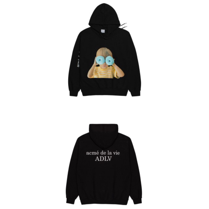 ÁO KHOÁC CÓ MŨ ADLV BABY FACE HOODIE BLACK DONUT 6