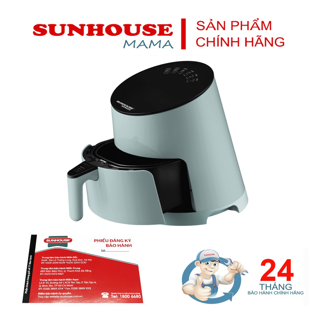 [Mã ELHADEV giảm 4% đơn 300K] Nồi chiên không dầu 3.5L sunhouse SHD4085G - Bảo hành 24 tháng chính hãng