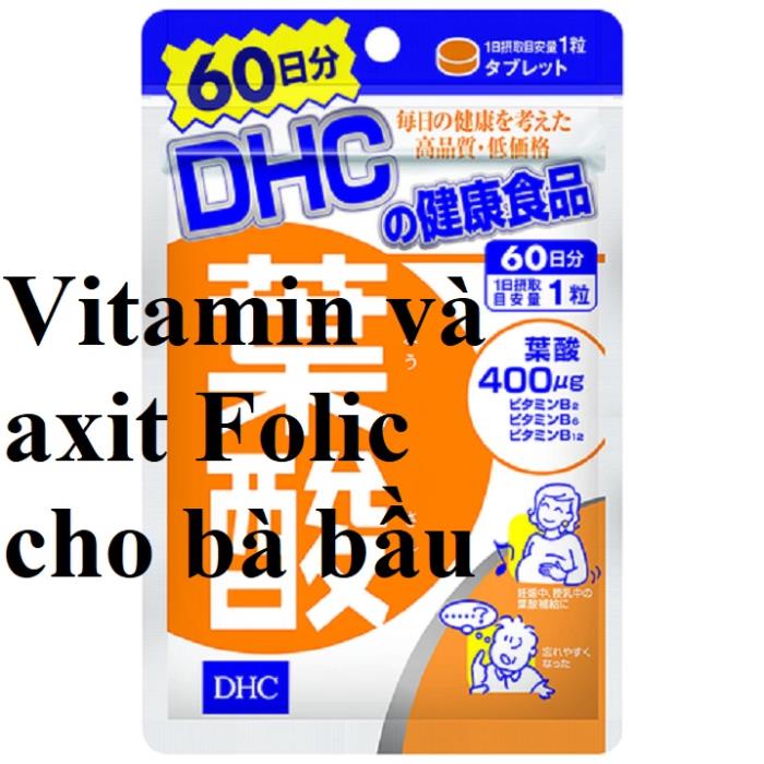 Viên uống Vitamin dành cho Bà bầu Folic A.c.i.d hàng Nhật nội địa 60 viên 60 ngày mã vạch 4511413405741