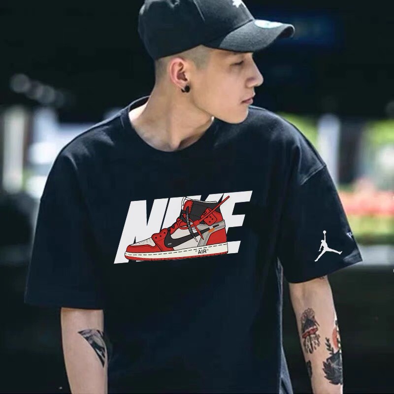 Áo thun unisex hình  GIÀY NIKEE siêu đẹp chất liệu cotton 100% from rộng N.TRONGHAI
