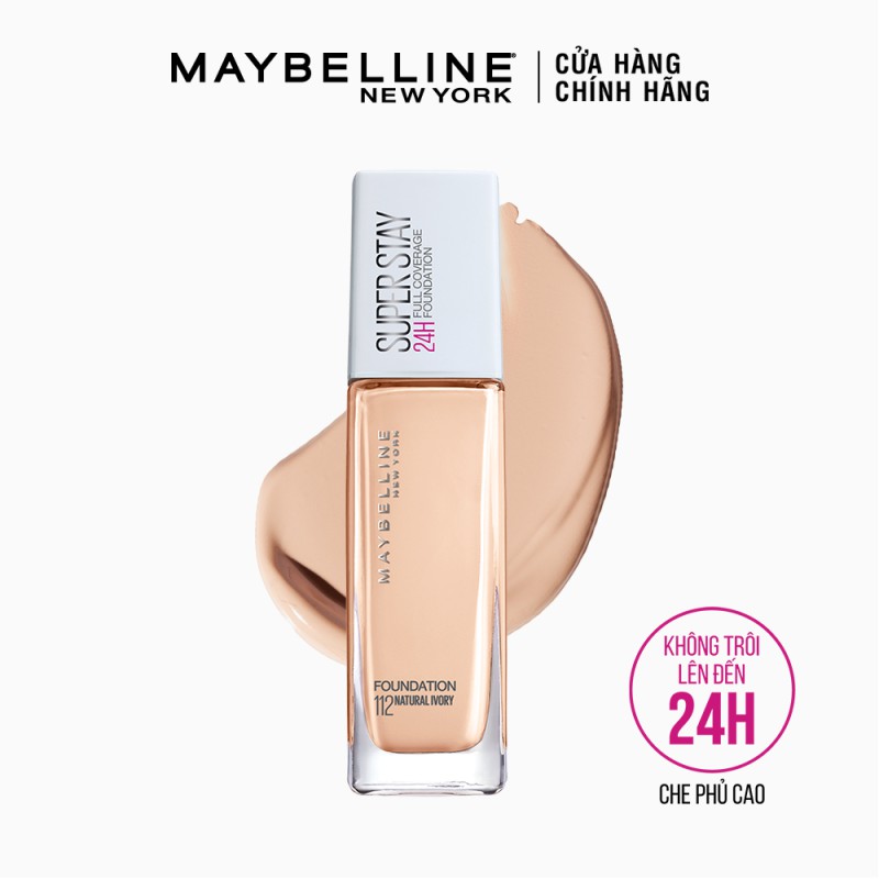 Kem Nền Che Khuyết Điểm 24H Lâu Trôi Che Phủ Cao SuperStay Full Coverage Foundation Maybelline New York 30ml