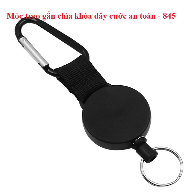 MÓC TREO chìa khóa có dây cước bọc nhựa rút an toàn - 845