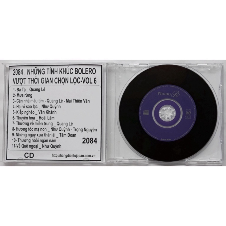 Bộ  4 CD Bolero Tình khúc vượt thời gian ( 2083 - 2086 ) âm thanh chất lượng cao
