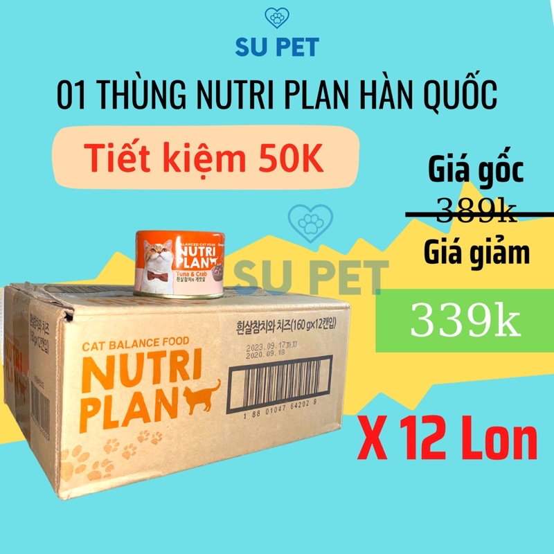 01 thùng pate Nutri Plan Hàn Quốc cho mèo mọi lứa tuổi