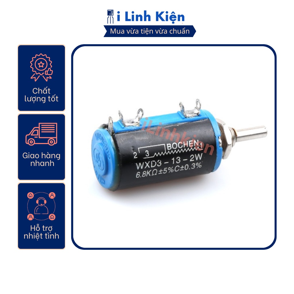 Chiết áp đơn 47K WXD3-13-2W xoay nhiều vòng