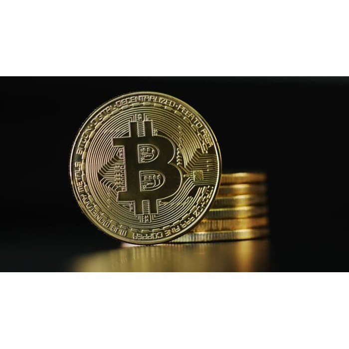 Đồng Xu Bitcoin Mạ Vàng