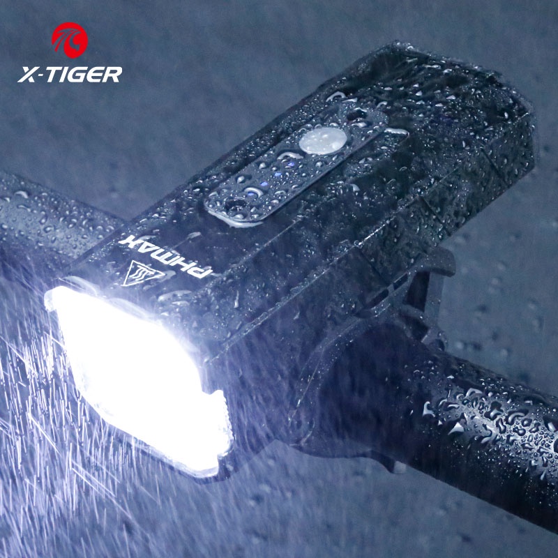 Đèn pha xe đạp X-TIGER bóng LED đầu sạc USB 1200lumen 4 hạt đèn