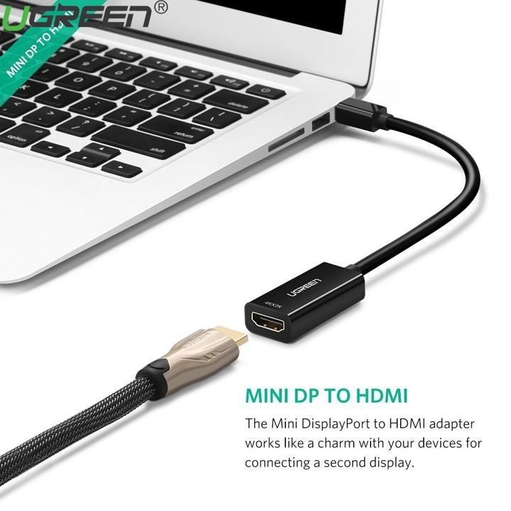 Dây Cáp Chuyển Đổi Mini Displayport To HDMI Hỗ Trợ 4K x 2K  cao cấp Ugreen 40360 - Hàng Chính Hãng