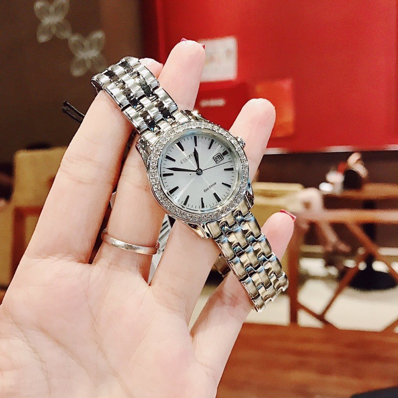 Đồng hồ nữ CITIZEN EW trắng tinh khôi