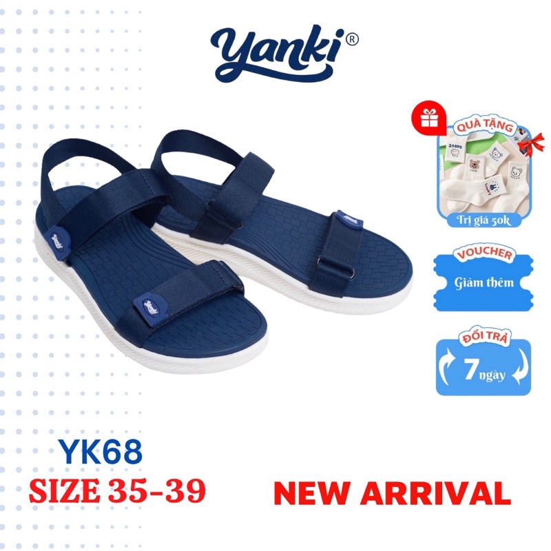 Sandal Nam Nữ Quai Ngang Thời Trang Thể Thao YANKI Chính Hãng VNXK - YK68