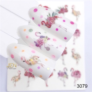 Sticker nước dán móng hoa văn hình xam