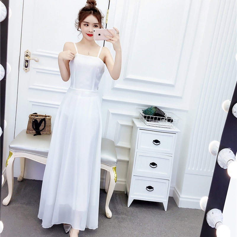 Set Đầm Voan Dáng Dài + Áo Khoác Ngoài Thời Trang Thanh Lịch Cho Nữ