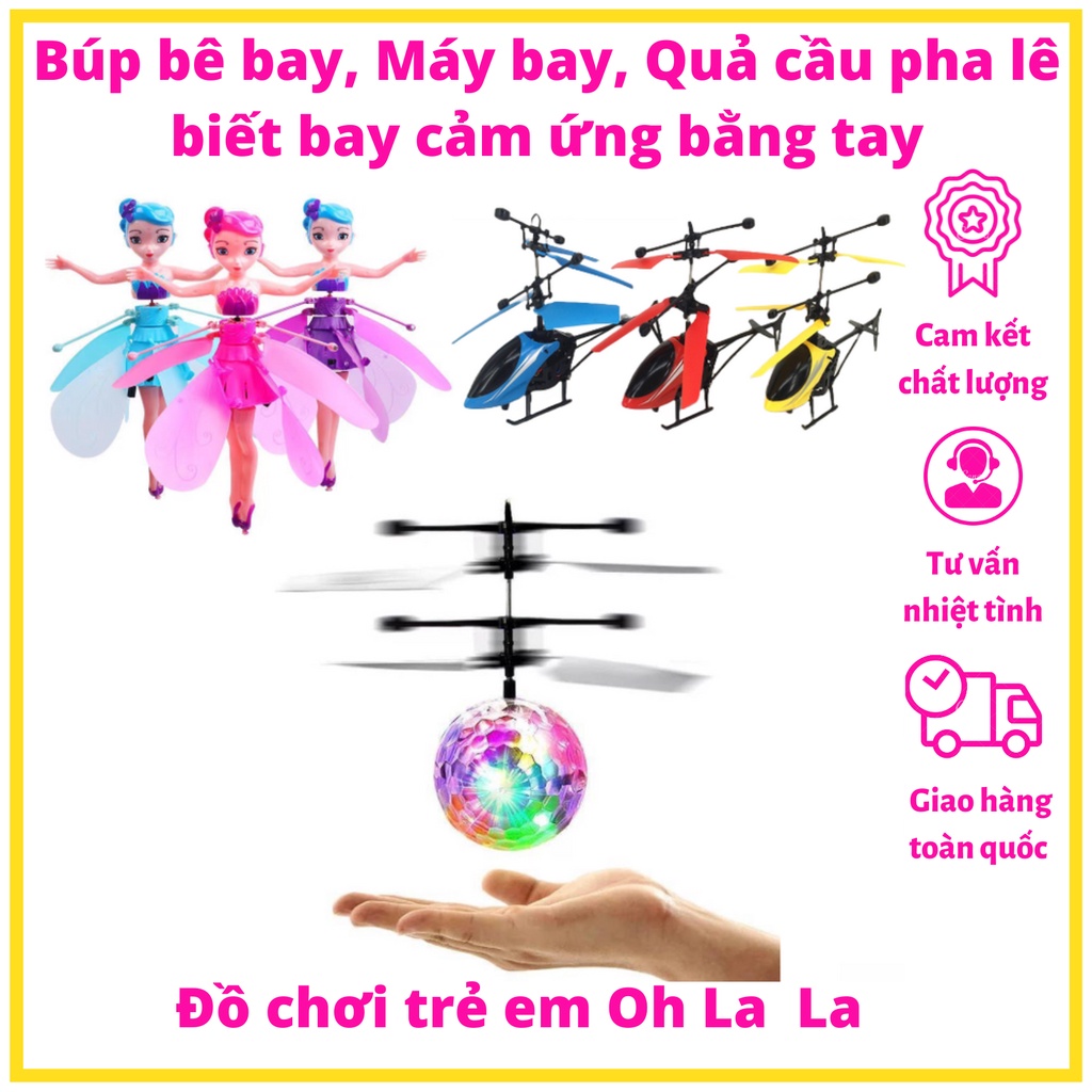 - Búp Bê Bay Cảm Ứng Phát Sáng, Đồ Chơi Máy bay, Quả cầu pha lê biết bay phát sáng bằng đèn led độc đáo