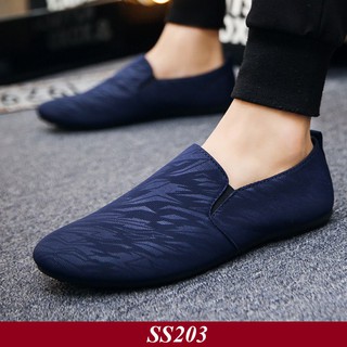 [ SIÊU RẺ ] Giày Lười Nam Hàn Quốc Màu Xanh Giày lười vải phong cách [ Shop Yêu Thich ]