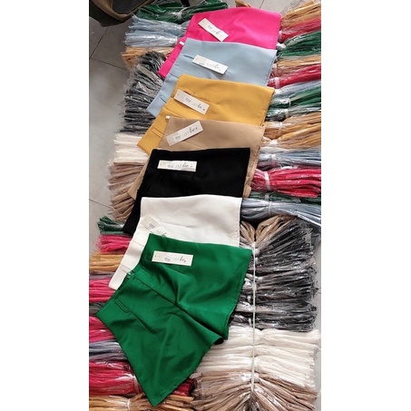 Quần bóng xếp ly eo, quần shorts đùi ngắn ống rộng phồng - B3U