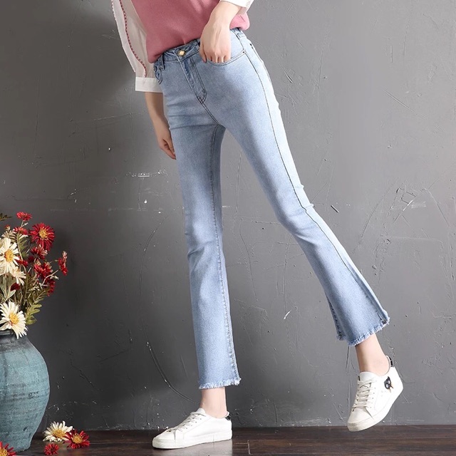Quần jeans ống loe hàng quảng châu