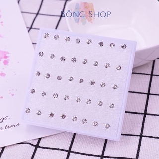 Bông tai Bông Shop hột nụ xoàn đá kiểu Hàn Quốc thời trang set 20 đôi