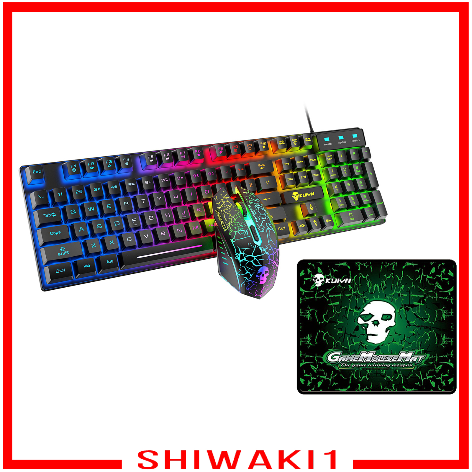 Combo Bàn Phím Cơ Gaming Shiwaki1 104 Phím Dành Cho Game Thủ