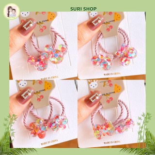 Set 2 sợi dây cột tóc cho bé hình động vật đáng yêu siêu cute, set cột tóc động vật đẹp