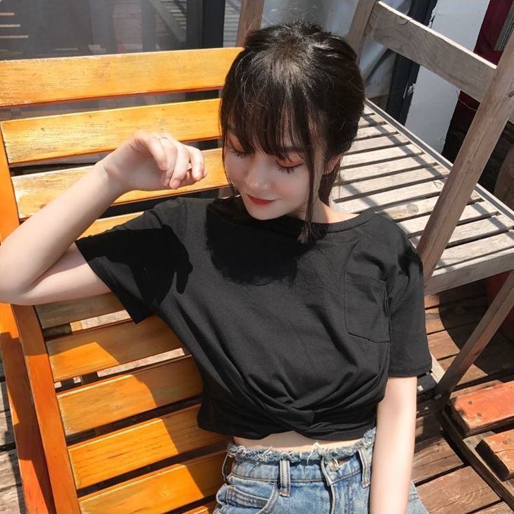 Áo Croptop Lưng Cao Xinh Xắn Theo Phong Cách Hàn Quốc 2021 | BigBuy360 - bigbuy360.vn