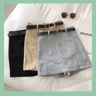 -Quần giả váy tặng kèm thắt lưng ulzzang