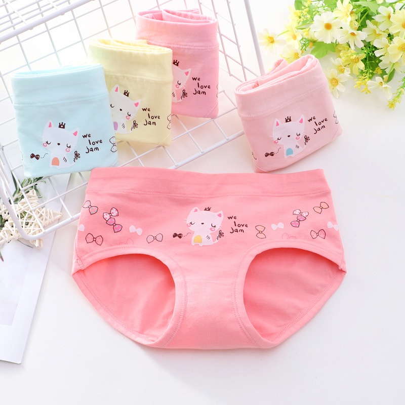 Set 5 quần chip tam giác bé gái, quần lót trẻ em cotton cao cấp mềm mịn thoáng mát QL09