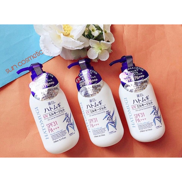 Sữa dưỡng thể trắng da và chống nắng Hatomugi