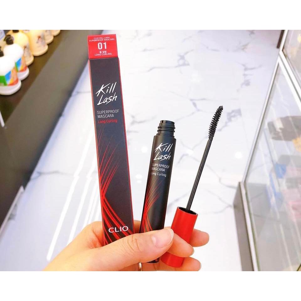 Mascara Clio Kill Lash Super Proof ( 01 long curling) mẫu mới