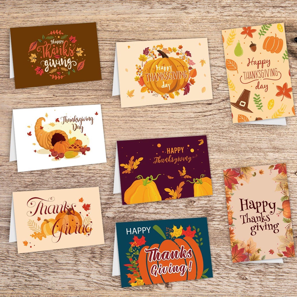 Set 8 Thiệp Chúc Mừng Ngày Lễ Tạ Ơn