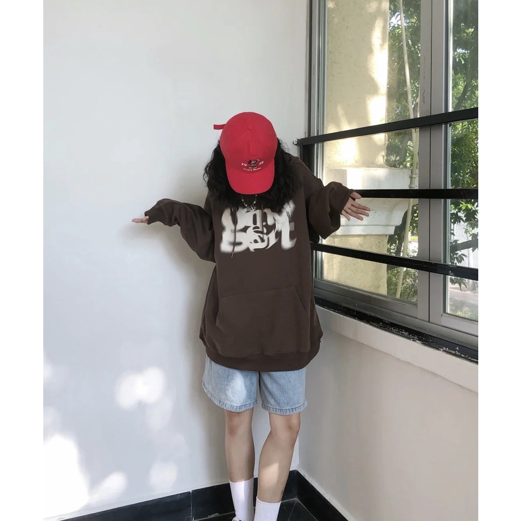 Áo hoodie dáng rộng in chữ phong cách đường phố | BigBuy360 - bigbuy360.vn