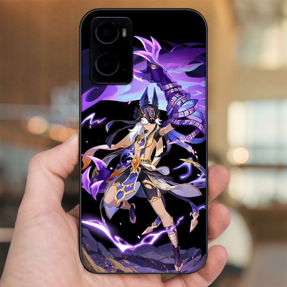Ốp lưng Oppo A76 viền đen in hình Cyno Genshin Impact
