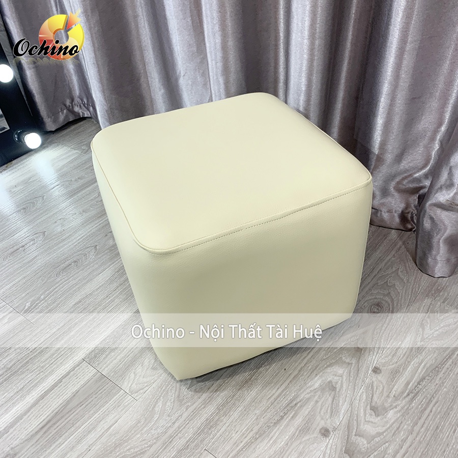 Đôn Vuông Da, Ghế Đôn Sofa Hình Vuông Đủ Màu Size 35-35 (Hàng Có Sẵn)