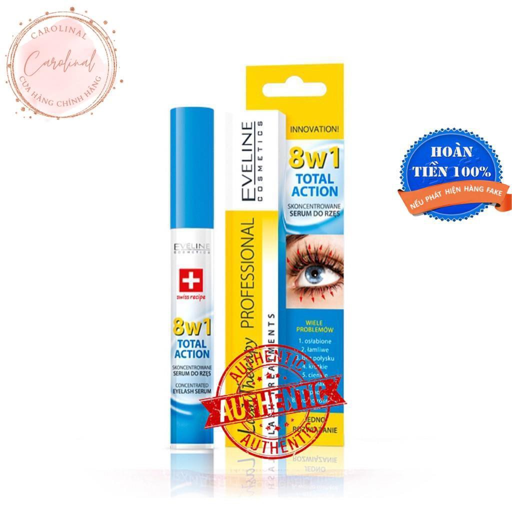 Tinh chất dưỡng mi [Dài ,đẹp,cong 100%-Hàng Auth] Huyết Thanh Dưỡng Mi Eveline 8In1 Total Action 10ml | BigBuy360 - bigbuy360.vn